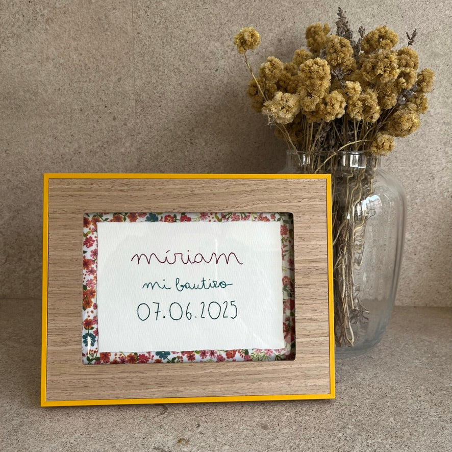 MARCO PERSONALIZADO BORDADO A MANO (SIMPLE)